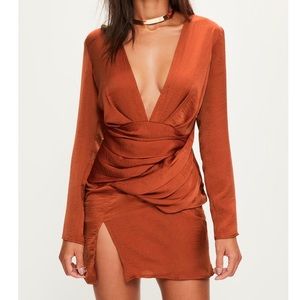 Misguided orange dress size 8